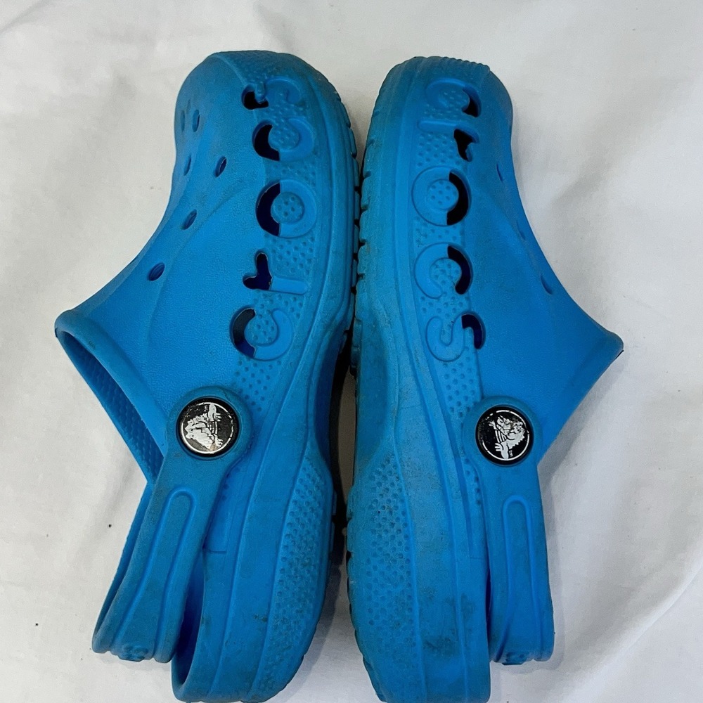 Crocs Blue Clogs Size 12 Kids Unisex Slip On Shoes Summer Boys Girls - Picture 4 of 5
